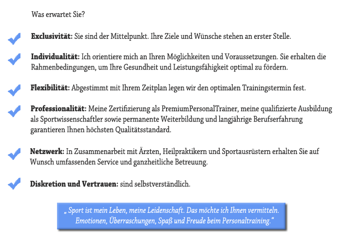 Personaltraining - was erwartet Sie?